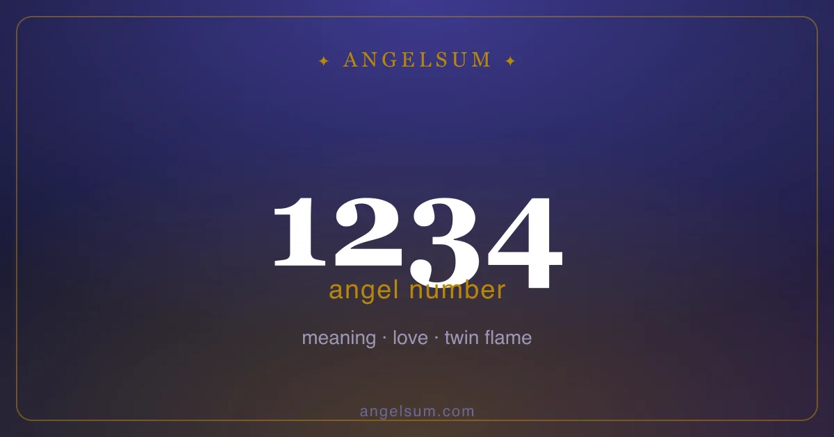 Angel number 1234 — meaning