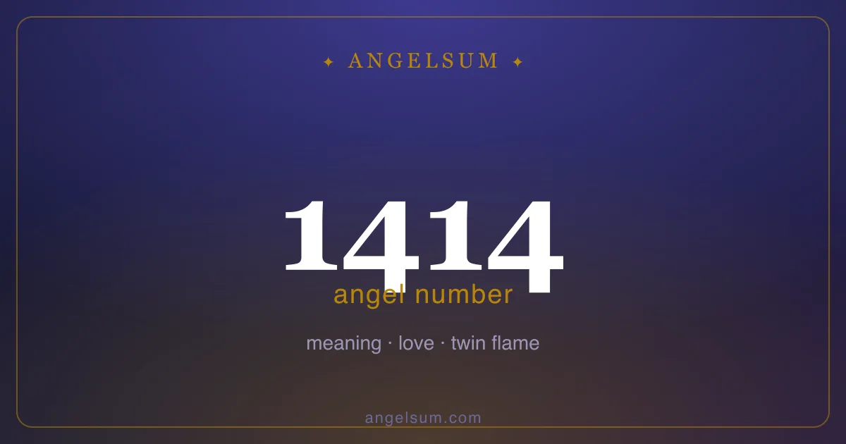 Angel number 1414 — meaning