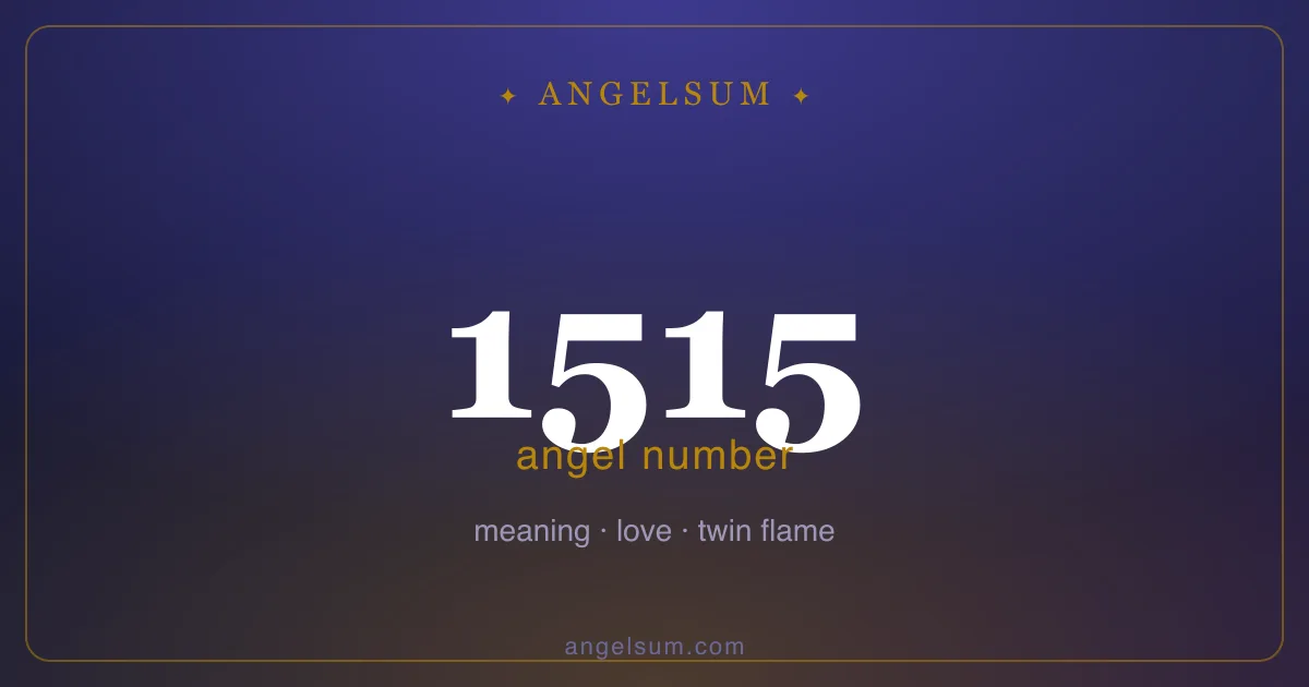 Angel number 1515 — meaning