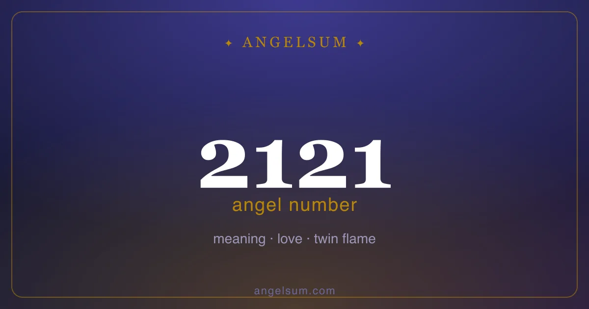 Angel number 2121 — meaning