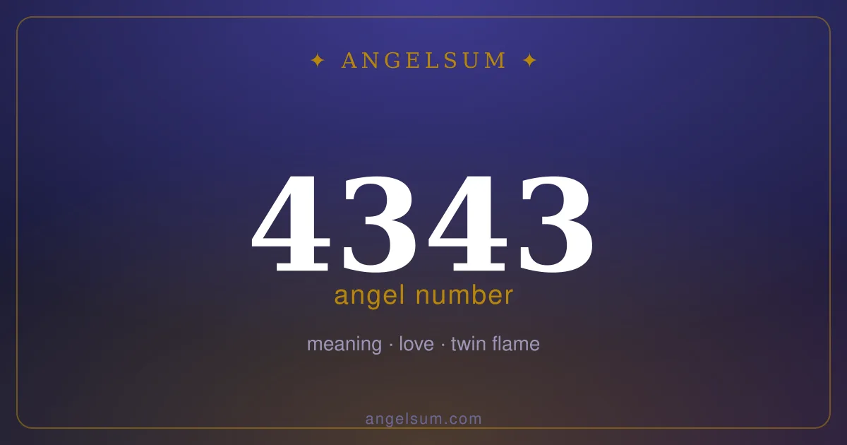 Angel number 4343 — meaning