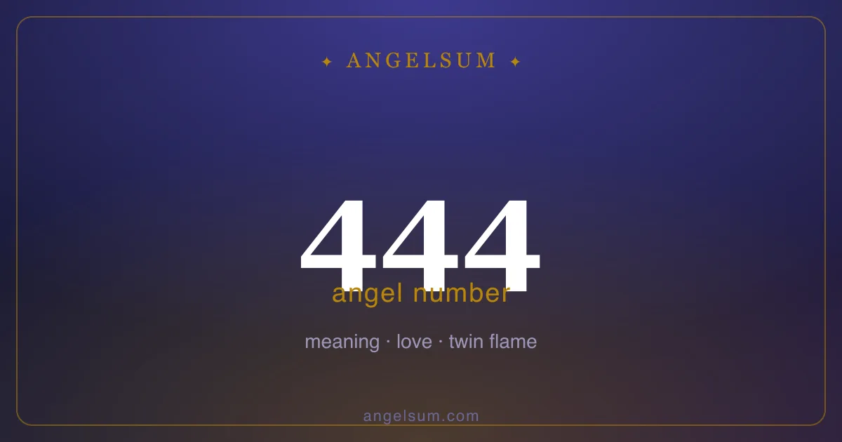 Angel number 444 — meaning