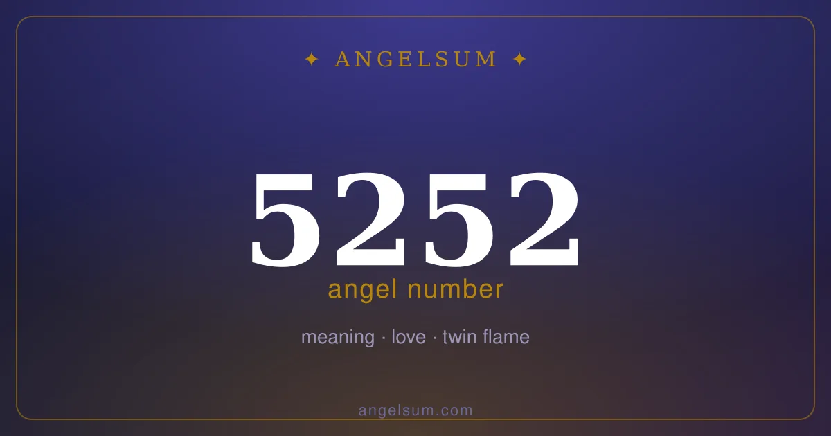Angel number 5252 — meaning