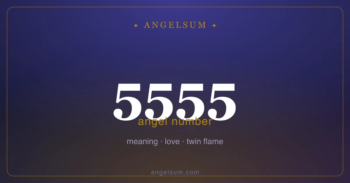 Angel number 5555 — meaning