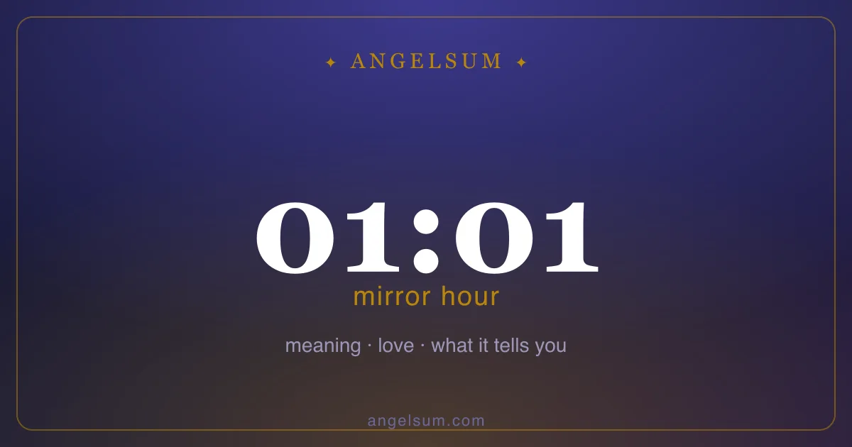 01:01 on the clock — mirror hour meaning