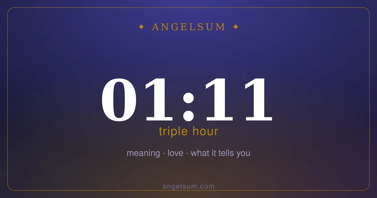 01:11 on the clock — mirror hour meaning