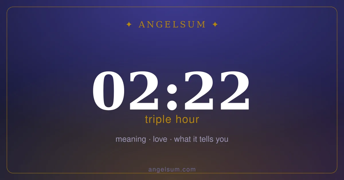 02:22 on the clock — mirror hour meaning
