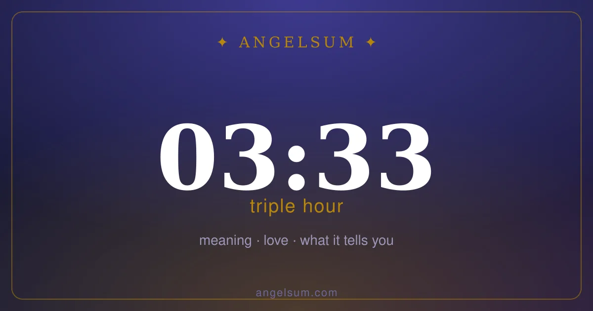 03:33 on the clock — mirror hour meaning