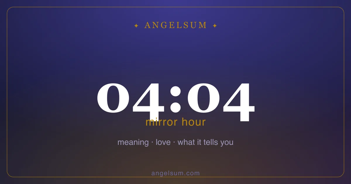 04:04 on the clock — mirror hour meaning