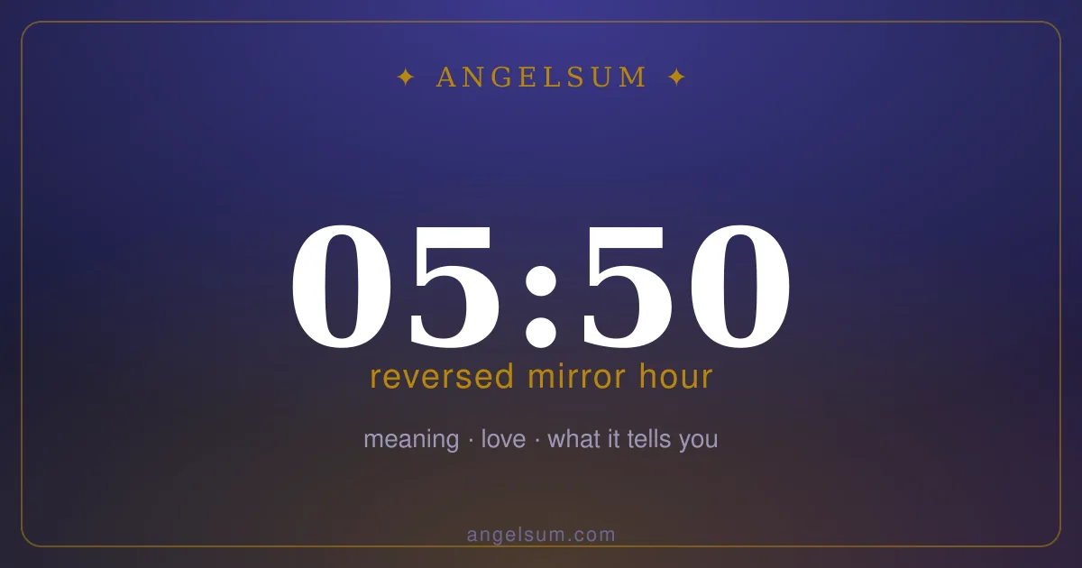 05:50 on the clock — mirror hour meaning