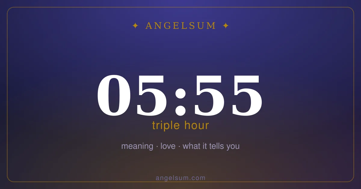 05:55 on the clock — mirror hour meaning
