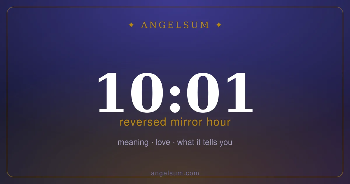 10:01 on the clock — mirror hour meaning