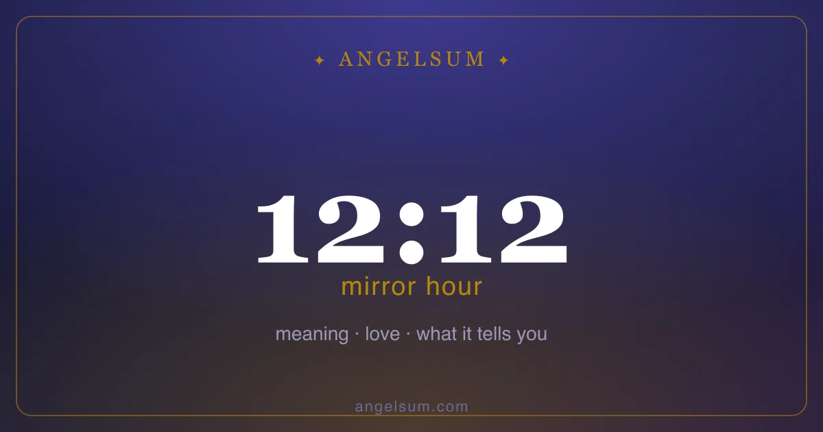 12:12 on the clock — mirror hour meaning