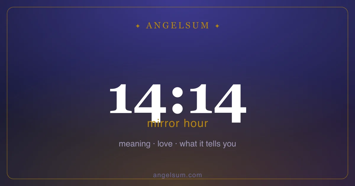 14:14 on the clock — mirror hour meaning