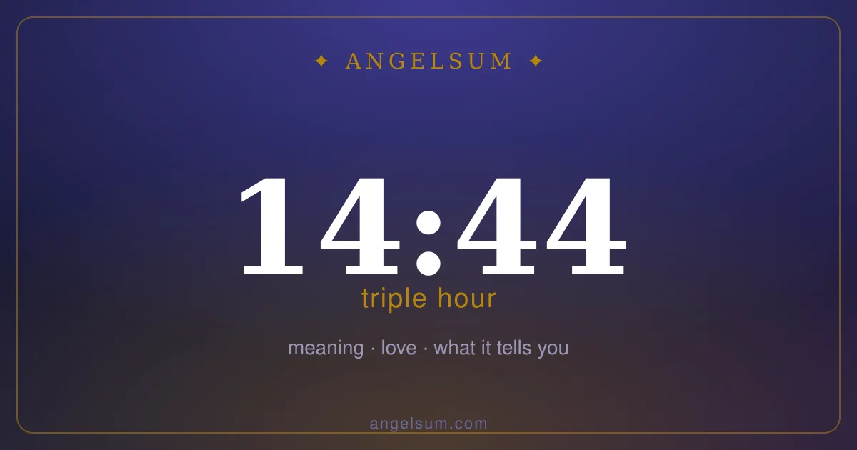 14:44 on the clock — mirror hour meaning