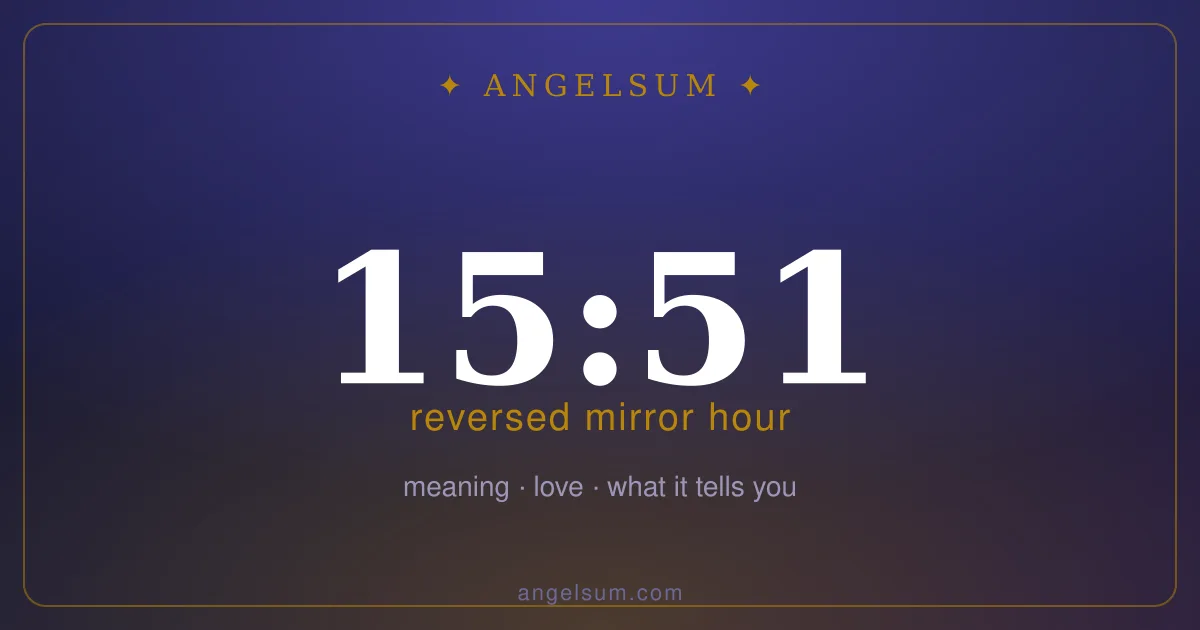 15:51 on the clock — mirror hour meaning