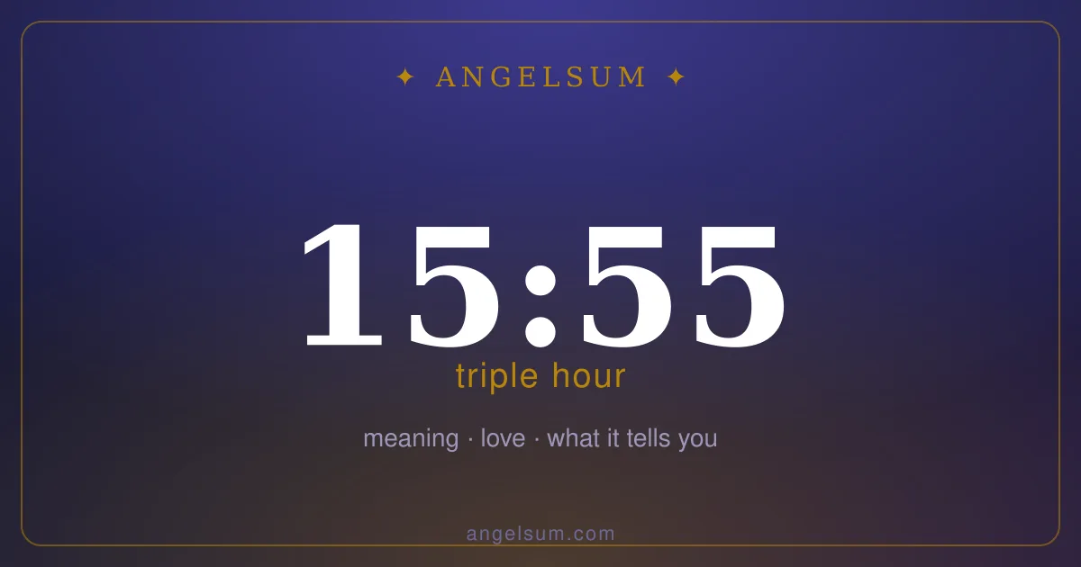 15:55 on the clock — mirror hour meaning