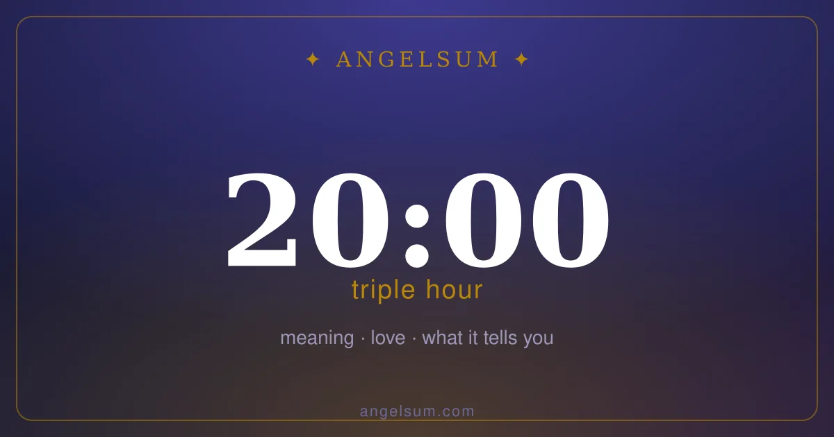 20:00 on the clock — mirror hour meaning