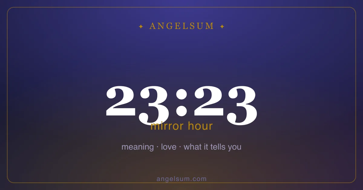 23:23 on the clock — mirror hour meaning