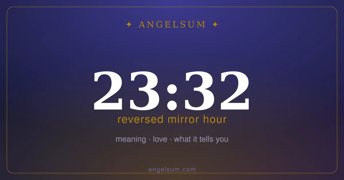 23:32 on the clock — mirror hour meaning