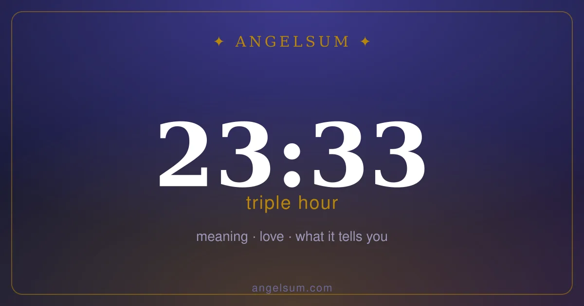 23:33 on the clock — mirror hour meaning
