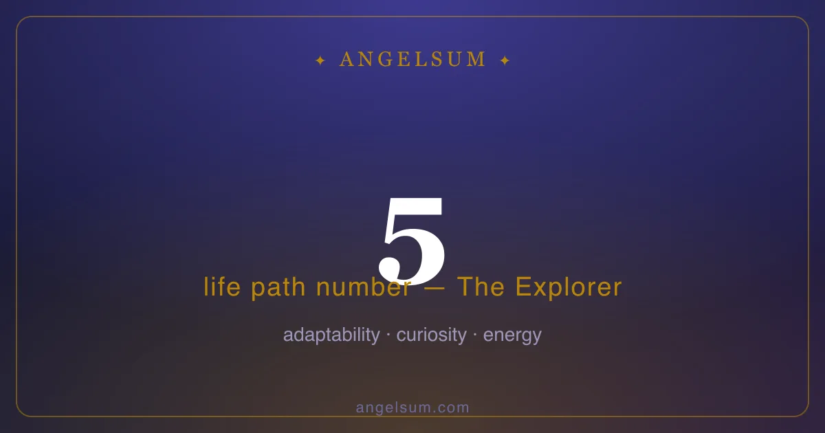 Life path number 5 in numerology — The Explorer